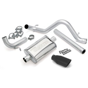 Jeep Wrangler Unlimited Performance Exhaust - Banks Power - Monster, Single Exit, Black Tip - Black - `12-`18